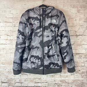 The North Face Men's Medium Homme Reversible Camouflage Jacket Grey Camo Coat M